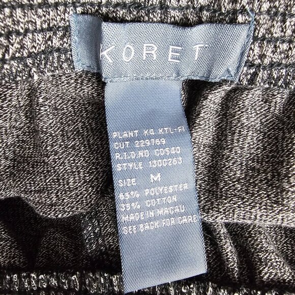 Koret Straight Leg Cosmopolitan Black And White Pull On Sweatpants Joggers NEW - Picture 2 of 6